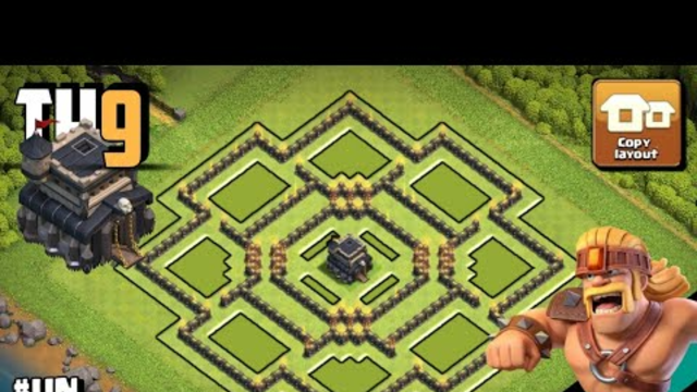 The Best Town Hall 9 (TH9) Hybrid/Trophy Base Layout with Copy Link 2023 | Clash of Clans