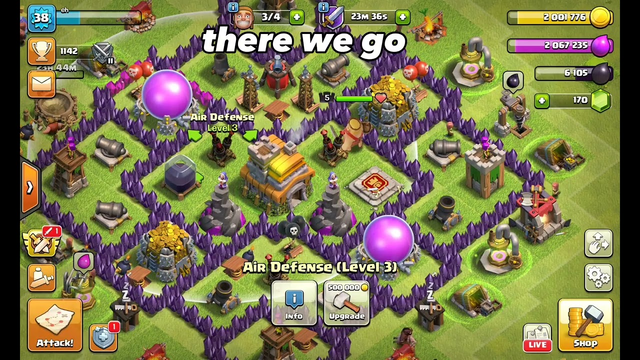 Upgrading 3 AIR DEFENSES In CLASH OF CLANS ( Ft. peppa)