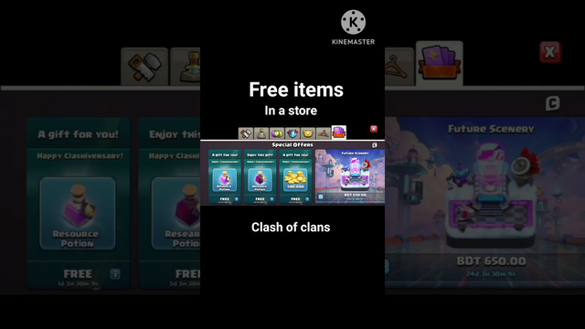 free items in a store clash of clans #clash #monthlychallenge #clashofclans