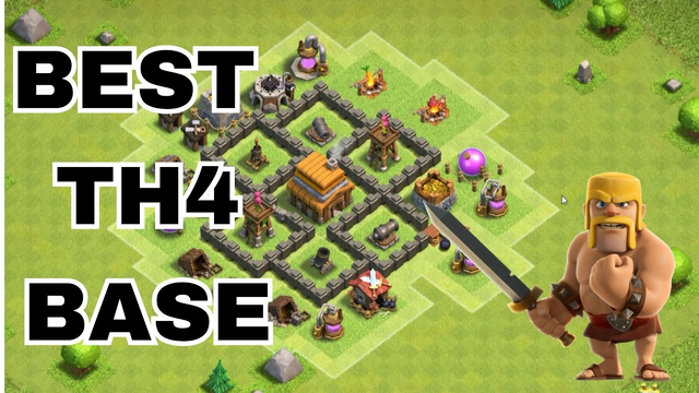 Clash of Clans TH4 Base Design - 2023