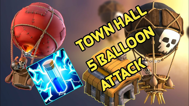 Town hall 5 Balloon Attack in Clash of Clans