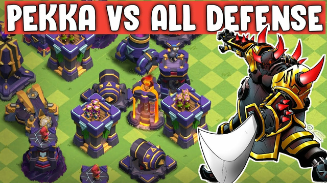 New Pekka Vs Max Defense | clash of clans