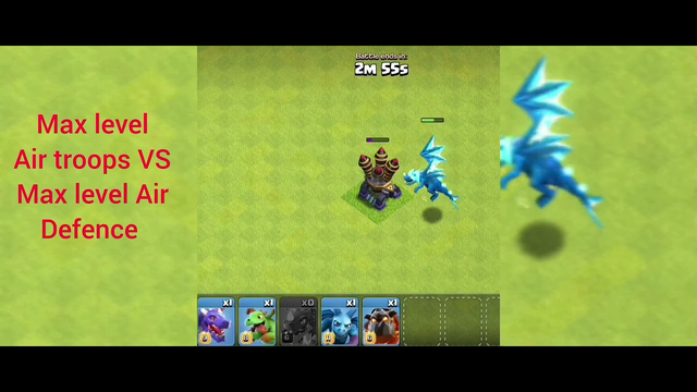 Clash of Clans All Max level Air troops V/S Max level Air Defense #coc #clashofclans