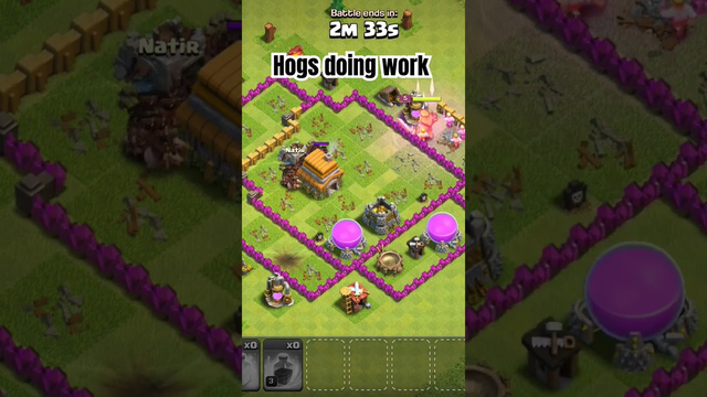 hog atack clash of clans#coc #clashofclans #th7attackstrategy