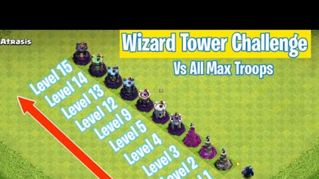 Wizard Tower Challenge vs All Max Troops | Clash of Clans