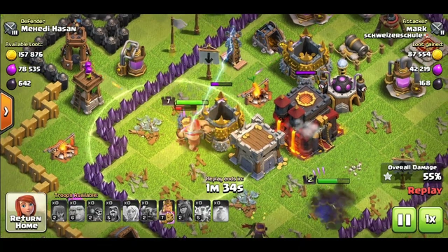 Clash Of Clans Challenge 01. Attack Town Hall 10. 4k Stream Game. Only Game Ghor