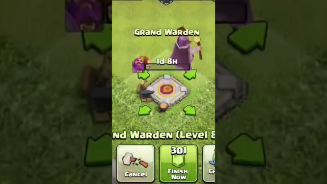 Upgrading Grand-Warden from level 1 to max (gems wasted ) clash of clans game