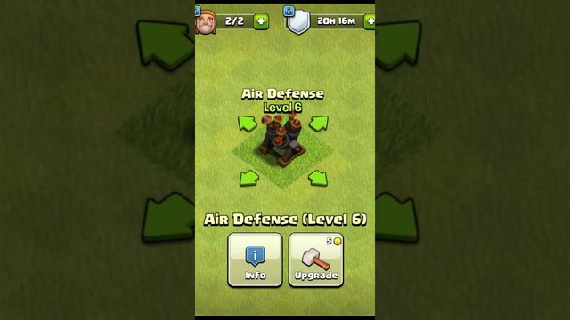 Air Defense Level 1 to max Upgrade Clash of Clans