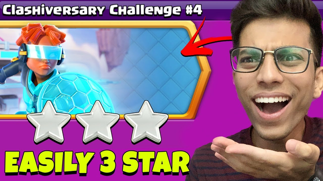 easiest way to 3 star Clashiversary Challenge #4 (Clash of Clans)