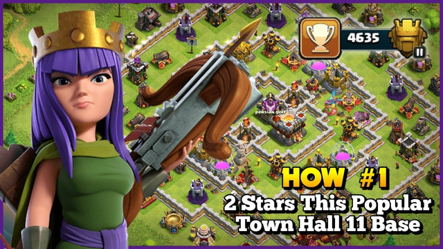 TH9 Trophy Push - How to Get 2 Stars Against this Popular TH11 Base | Clash of Clans