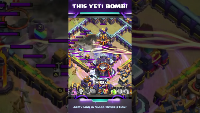 YETI BOMB = EASY TH15 ATTACK STRATEGY!!! Clash of Clans #shorts #clashofclans #th15 #coc