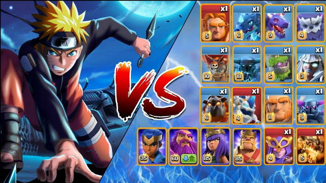 Naruto VS clash of clans powerful troops