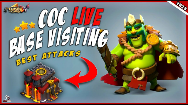 COC LIVE | Clash of clan live stream base visiting | Best TH 10 Attacks in clash of clan 2023 #coc