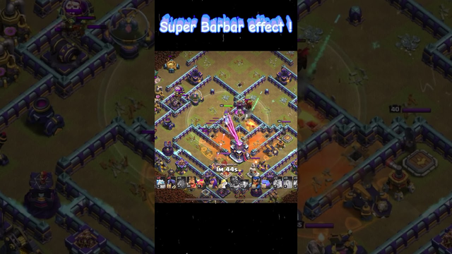 mastering TH15 with Super barbarian ! (Clash of Clans) #clashofclans #shorts #superbarbarian