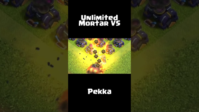 UNLIMITED MORTAR VS PEKKA - SUPERCELL CLASH OF CLANS (COC) #cocshorts  #clashofclans  #shorts