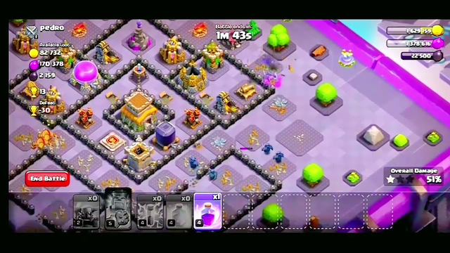 Th 8 battle in Clash of Clans