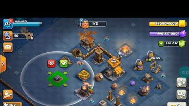 Upgrading builder base to max level gameplay(clash of clans)