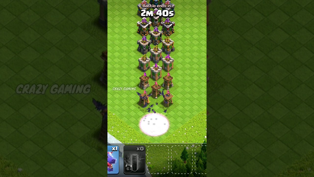 x10 Max Bat Spell vs All Levels Archer Tower | Clash of Clans #shorts #coc #clashofclans