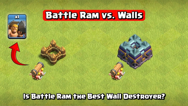 Lv.1 Battle Ram vs. Every Level Walls | Clash of Clans