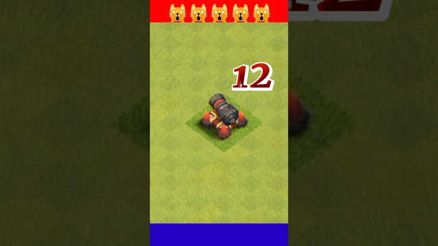 Cannon level 1 to max level (Clash of Clans) #shorts #coc #youtubeshorts