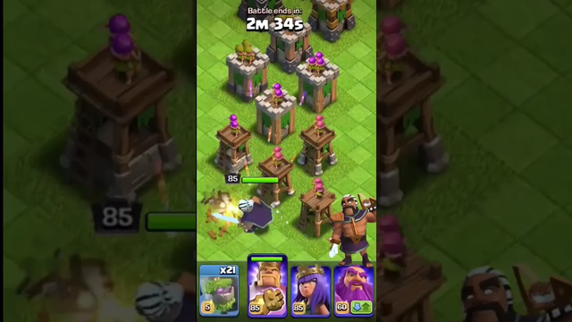 Hero's vs All Level Archer Tower |Clash of Clans] #coc #short