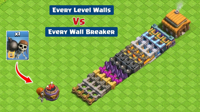 Every Level Wall Vs Every Wall Breakers in Clash of Clans | Wall Vs Wall Breaker