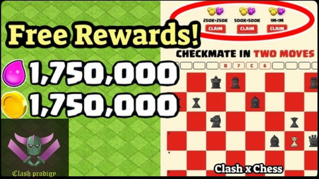 Clash Chess Puzzle- Clash of clans(coc) WIN 1.75million Gold and Elixir