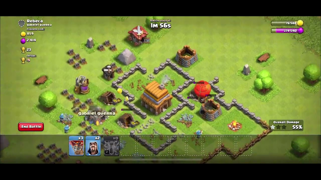 clash of clans battle first video