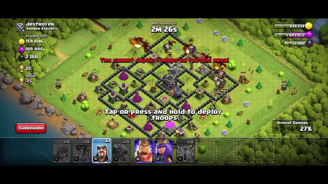 clash of clans th9 attack