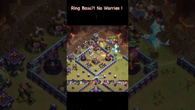Best way to crush Ring Bases ! (Clash of Clans)  #clashofclans #coc #th15 #ringbase #hogrider