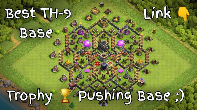 NEW BEST! TH9 Base 2023 with COPY LINK | COC Town Hall 9 Hybrid/Trophy Base Design | Clash of Clans