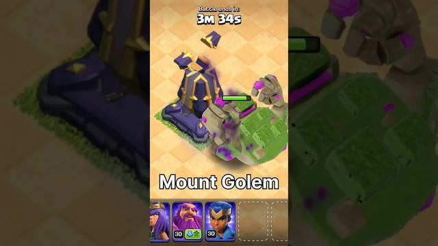 Golem vs Mount Golem in clash of clans