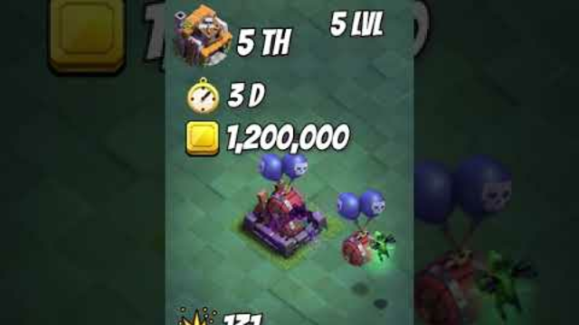 AIR BOMBS All Levels | Clash Of Clans Shorts | #shorts #clashofclans #clash #coc