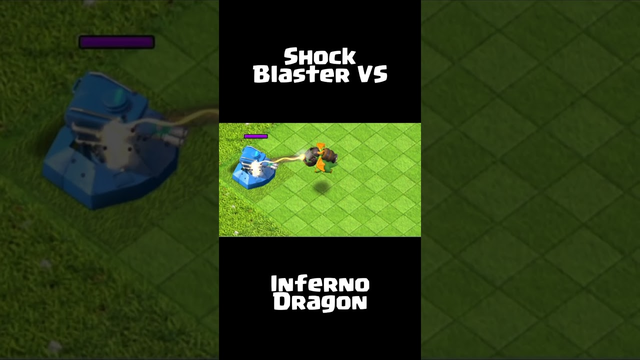 INFERNO DRAGON VS SHOCK BLASTER - CLASH OF CLANS (COC) SUPERCELL #cocshorts #shortsfeed #clashofclan