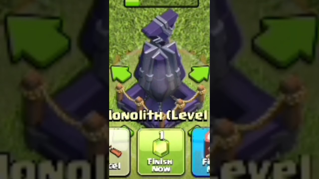 clash of clans monolith level 1 to max #clashofclans #shorts #supercell