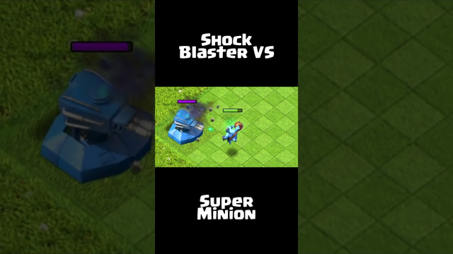 SUPER MINION VS SHOCK BLASTER - CLASH OF CLANS (COC) SUPERCELL #cocshorts #shortsfeed #clashofclans