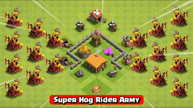 Super Hog Rider Army vs. Every Town Hall Base | Clash of Clans