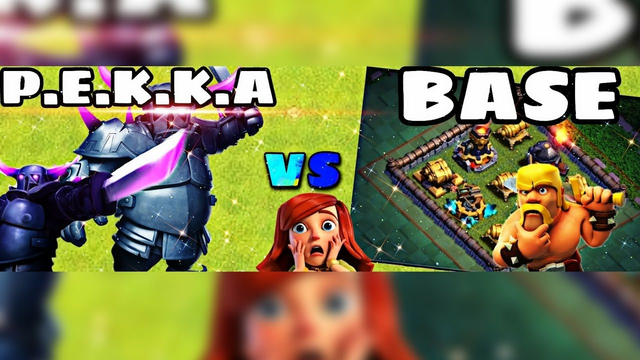 P.E.K.K.A Max LVL vs Mini Base - Clash of Clans