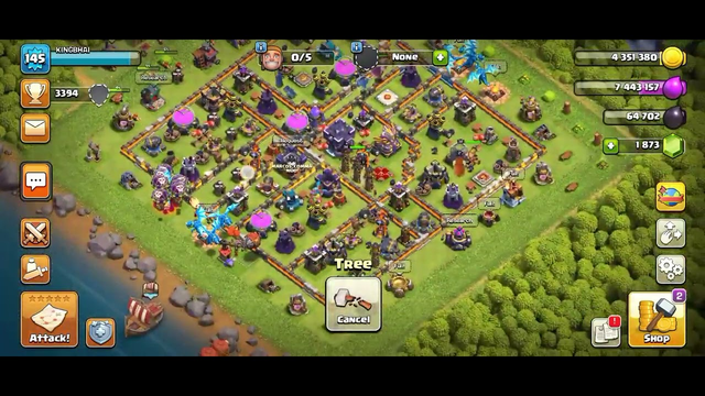 How to cut trees in clash of clans game????