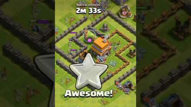 Skeleton spell vs Townhall 5 Clash of clans #coc #gaming #beginners #global