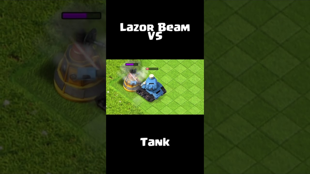 TANK VS LAZOR BEAM - CLASH OF CLANS (COC) SUPERCELL #cocshorts #shortsfeed #clashofclans #coc