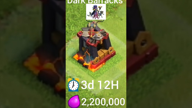 Dark Barrack Level 1 to Max #coc #youtube  shorts #clash of clans