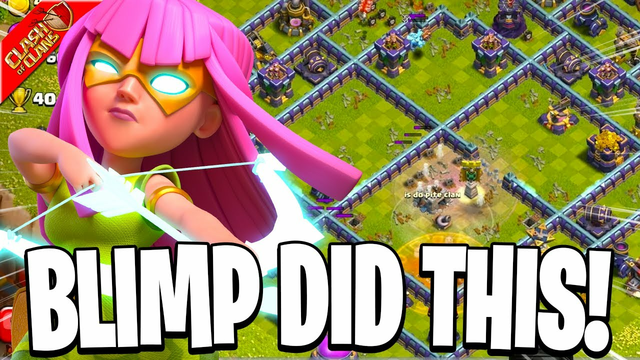 GUTTED the Middle of this Base with Super Archer Blimp! - Clash of Clans