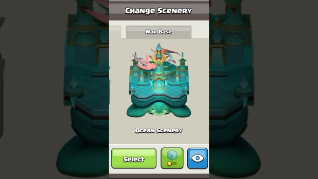 2 New Scenery Ocean & Ghost Scenery | Clash of Clans | October Scenery #shorts