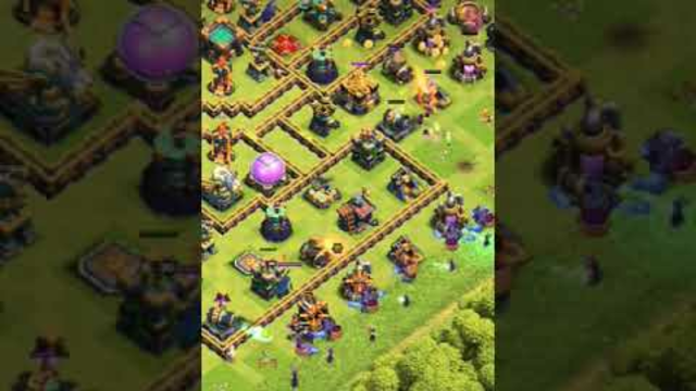 TH14 Yeti and Super Wizards Attack Strategy - Clash of Clans #coc #shorts #supercell