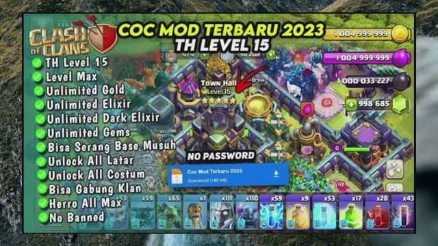 COC MOD APK TH 15 | CLASH OF CLANS MOD 15.83.26 TUTORIAL 2023 100% WORK WITH PROOF