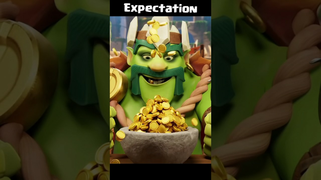 SKIN GOBLIN EXPECTATION VS REALITY- CLASH OF CLANS #clashofclans #shorts