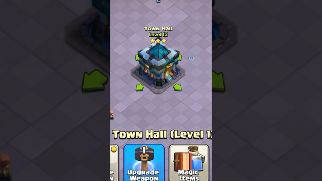 Upgrade town hall level 1 to 15 with animation | Clash of Clans #shorts