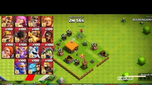 All Max Super Troops vs Max Town Hall 2 (Clash Of Clans)
