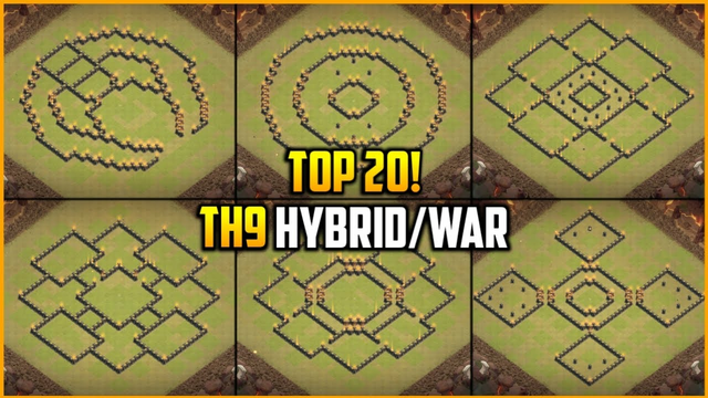 TOP 20! Best Town Hall 9 (TH9) Farming/Hybrid/War Base Layout 2023 + Copy Link | Clash of Clans